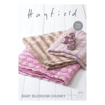 Hayfield Baby Blossom Chunky Blankets Pattern 4676