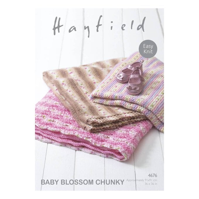 Hayfield Baby Blossom Chunky Blankets Pattern 4676 image number 1