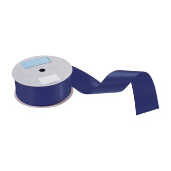 Trimits Navy Double-Faced Satin Ribbon by the Metre 36mm