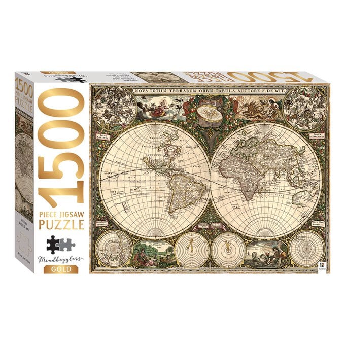 Mindbogglers Vintage Map Jigsaw Puzzle 1500 Pieces image number 1