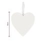 White Wooden Heart Decoration 10cm image number 4
