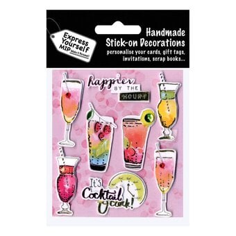 Express Yourself Colourful Drink Card Toppers 8 Pieces