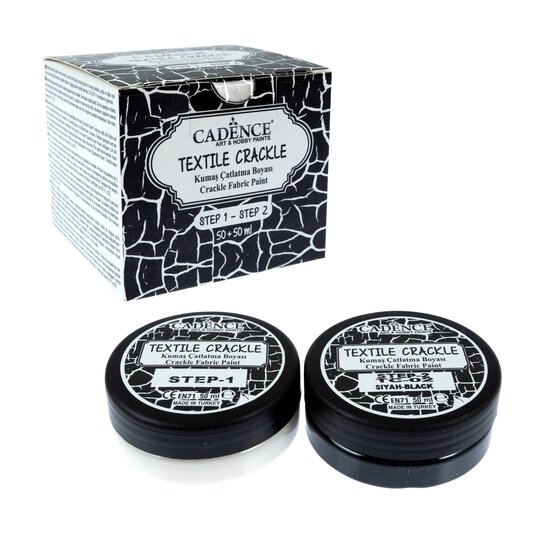 Cadence Black Textile Crackle Set image number 1