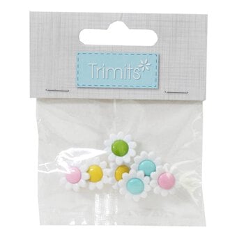 Trimits Pastel Daisy Craft Buttons 7 Pieces image number 2
