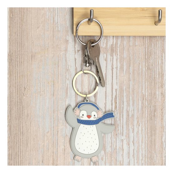 Christmas Penguin Soft Rubber Keyring image number 2