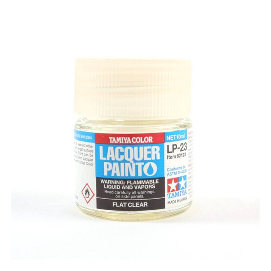 Tamiya Flat Clear Lacquer Paint 10ml (LP-23) image number 1