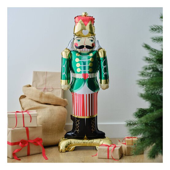 Large Nutcracker Foil Standing Balloon image number 1
