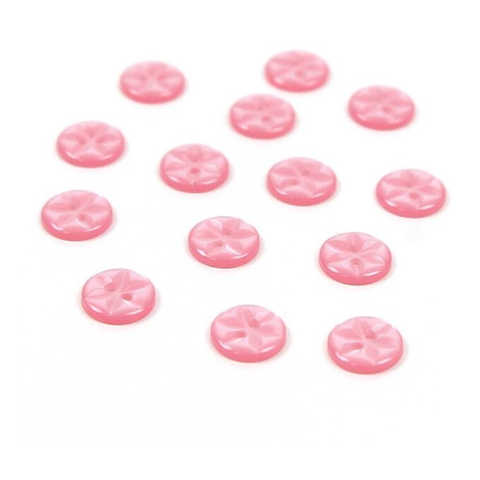 Hemline Pink Basic Star Button 14 Pack image number 1