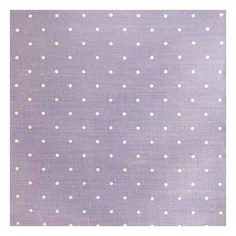 Lilac and White Lacquer Spot Polycotton Fabric by the Metre