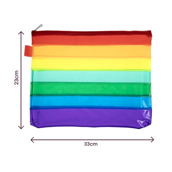 Large Rainbow PVC Pencil Case image number 4