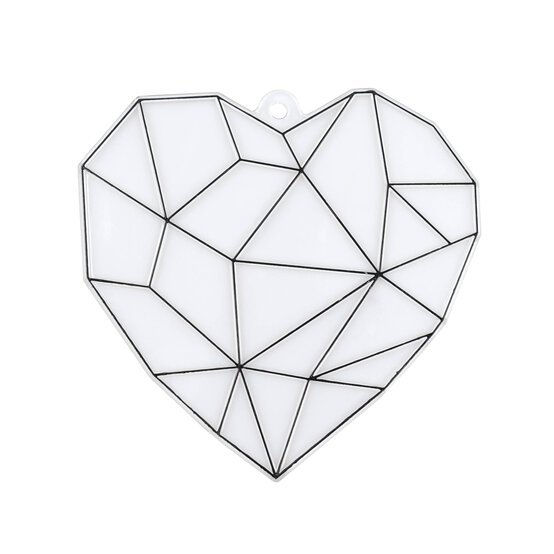 Geometric Heart Plastic Suncatcher image number 2