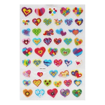 Colourful Heart Puffy Stickers