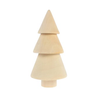 Wooden Standing Tiered Tree 12cm image number 2