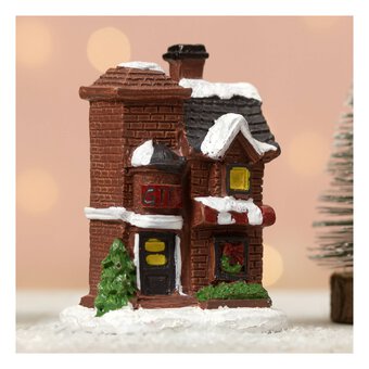 Red House Resin Decoration 7.5cm 