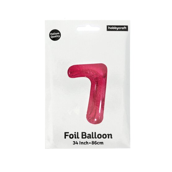 Extra Large Pink Foil Number 7 Balloon image number 3