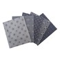 Grey Essential Trend Cotton Fat Quarters 5 Pack image number 1