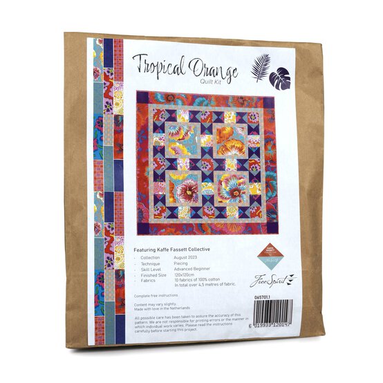 Kaffe Fassett Tropical Orange Quilt Kit image number 1
