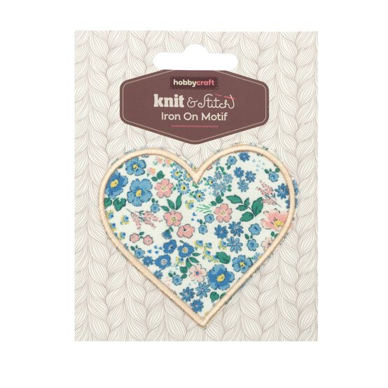 Pink Heart Print Iron-On Motif  image number 4