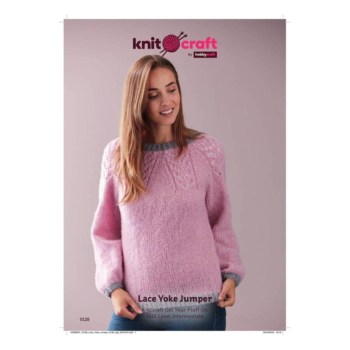 Knitcraft Lace Yoke Jumper Digital Pattern 0128 Hobbycraft