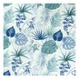 Blue Palm Leaf Cotton Fabric by the Metre image number 2