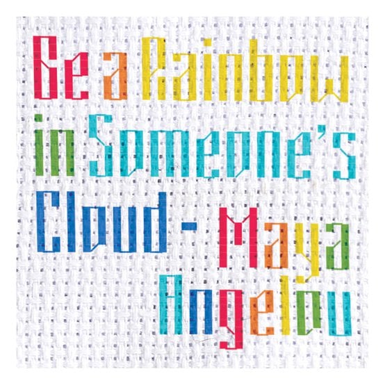 Mini Rainbow Quote Cross Stitch Kit image number 5