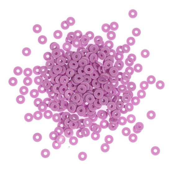 Purple Clay Beads 6mm 12g image number 1