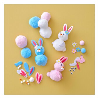 Make Your Own Pom Pom Bunny Kit 6 Pack