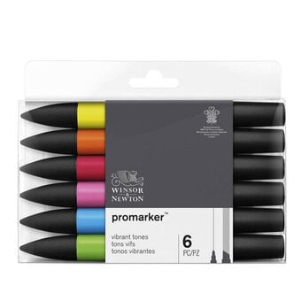 Winsor & Newton Vibrant Tone Promarkers 6 Pack image number 2