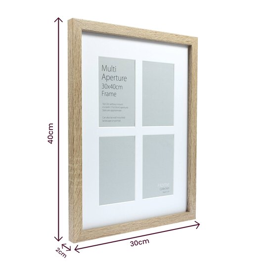 Light Oak Effect Multi Aperture Frame 30cm x 40cm image number 4