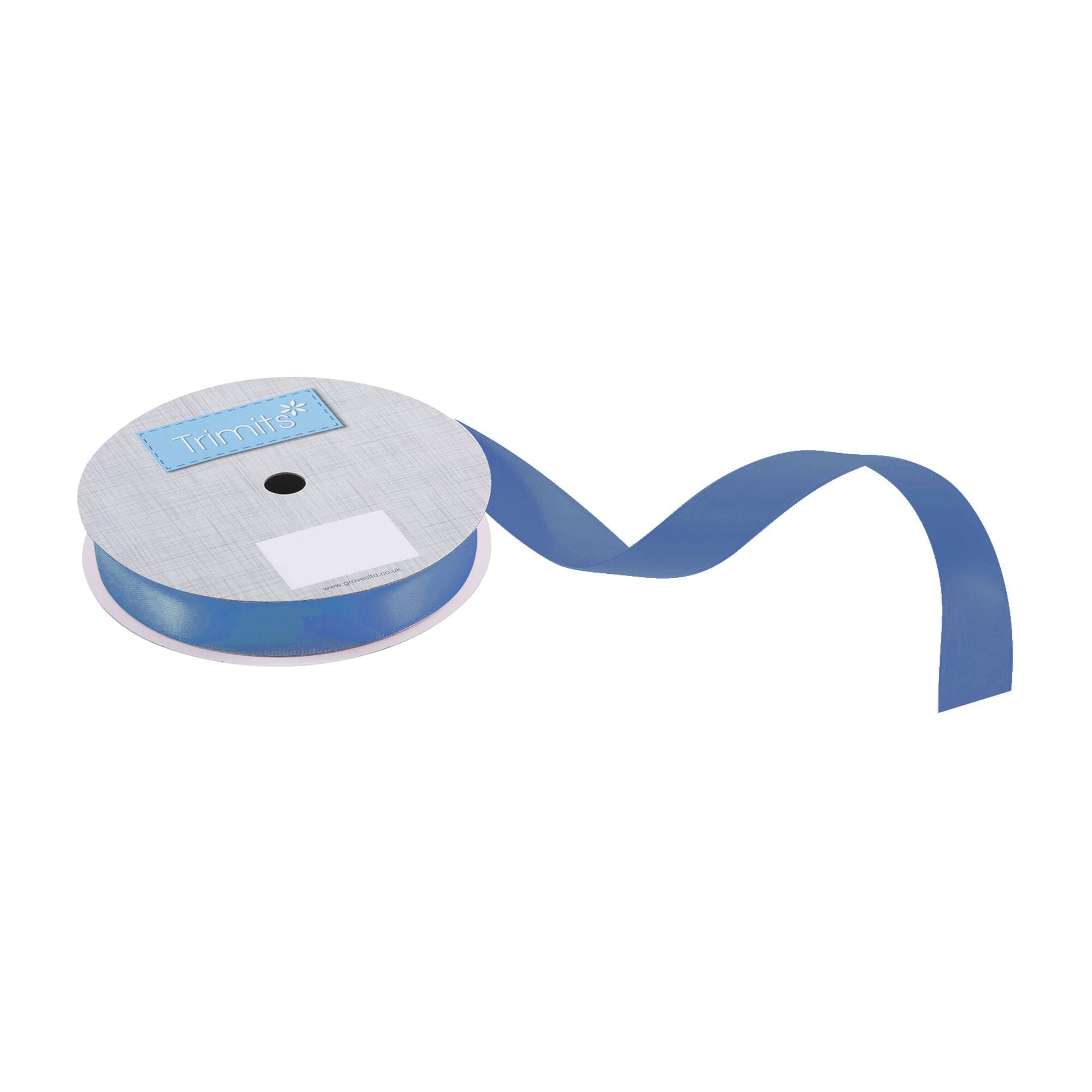 Trimits Batik Blue Double-Faced Satin Ribbon by the Metre 15mm | Hobbycraft