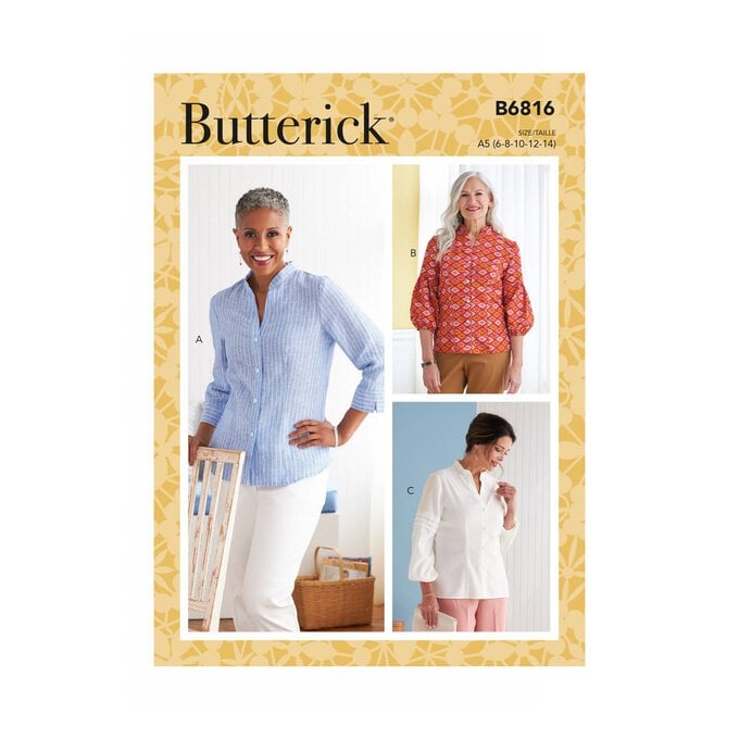 Butterick Women’s Tops Sewing Pattern B6816 (6-14) image number 1