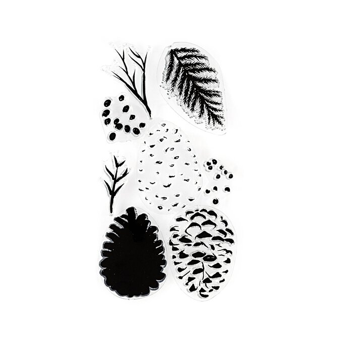 Sizzix Pine Branch Layered Stamp Set 8 Pieces image number 3