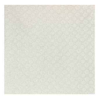 White Abstract Dot Cotton Fabric by the Metre