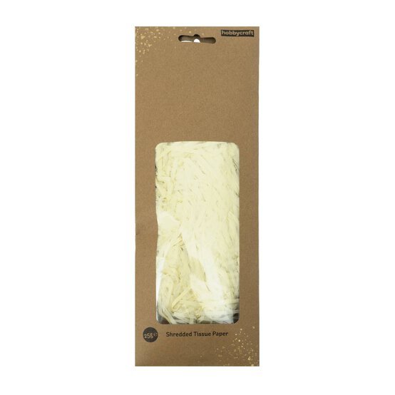 Pale Yellow Shredded Tissue Paper 25g  image number 2