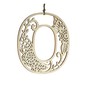 Wooden Filigree Hanging Letter O 12cm image number 1