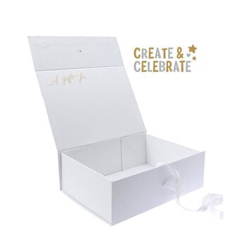 Create & Celebrate White Foldable Gift Box 28cm x 21cm