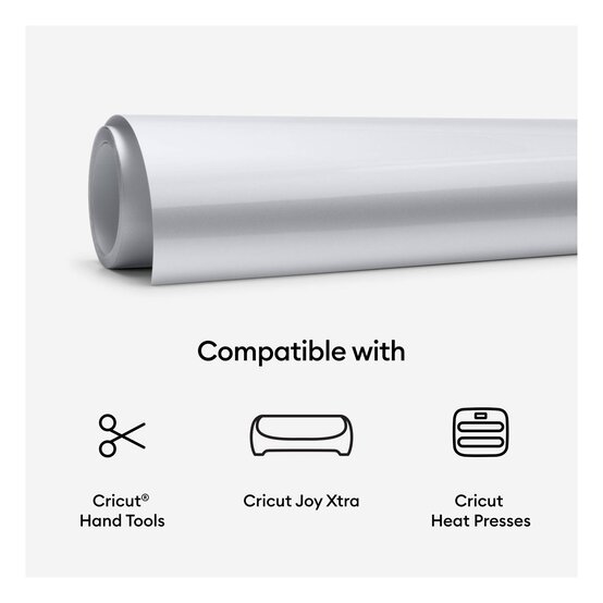 Cricut Joy Xtra Silver Smart Iron-On 9.5 x 24 Inches image number 3