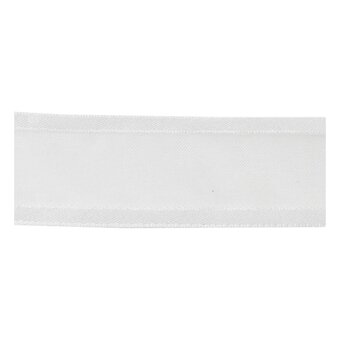 White Organza Satin-Edged Ribbon 25mm x 4m