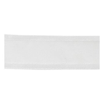 White Organza Satin-Edged Ribbon 25mm x 4m image number 2
