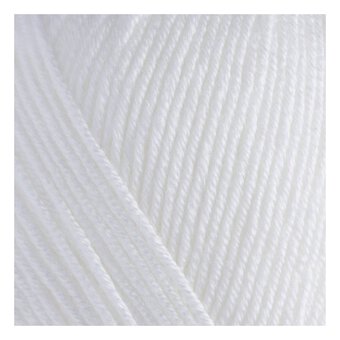 Women's Institute White Soft and Silky 4 Ply Yarn 100g image number 2