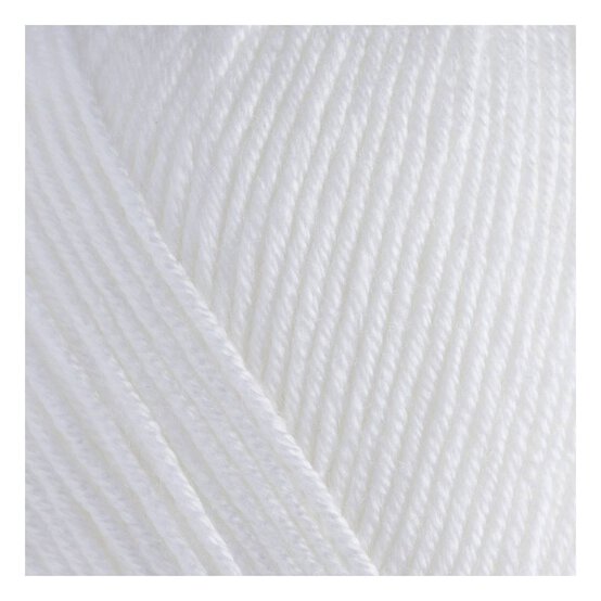 Women's Institute White Soft and Silky 4 Ply Yarn 100g image number 2
