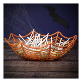 Orange Spider Web Basket 27cm