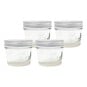 Fresh Embossed Clear Glass Jar 113ml 4 Pack image number 1