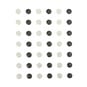 Adhesive Black and White Polka Dot Gems 42 Pack  image number 1