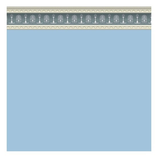 Doll&rsquo;s House Georgian Blue Wallpaper 42cm x 60cm image number 2