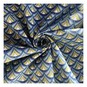 Teal Art Deco Polycotton Fabric by the Metre image number 1