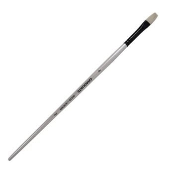 Daler-Rowney Long Handle Bristle Flat Graduate Brush Size 4 White