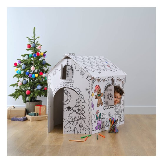 Colour-in Cardboard Gingerbread House image number 1