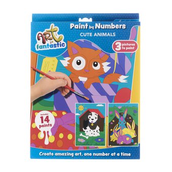 Cute Animals 3-in-1 Paint by Numbers