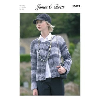 James C Brett Marble Chunky Ladies Jacket Pattern JB022
